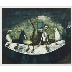Garry Shead, Supper, 1995-1996, etching, ed. 9/40