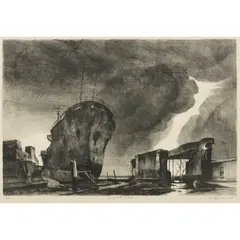 Rick Amor, Desolate Place, 2004, lithograph, ed. 6/10