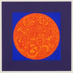 Alun Leach-Jones, Orange Disc, 1967, screenprint, ed. 14/20