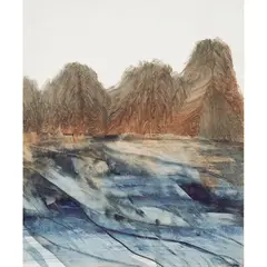 Sidney Nolan, (Mountain and Sea), c.1965, mixed media on paper