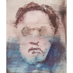 Sidney Nolan, (Man with Glasses), c.1957, mixed media on paper