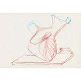Sidney Nolan, (Heart sculpture), c.1986, crayons on paper