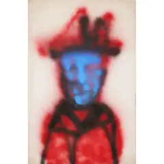 Sidney Nolan, (Soldier), c.1982, spray enamel on paper