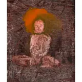 Sidney Nolan, (Seated Figure), c.1967, mixed media on paper