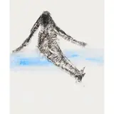 Sidney Nolan, (Figure by the water), 1958, mixed media and crayon rubbing on paper
