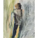 Sidney Nolan, (Standing Figure), c.1965, mixed media on paper