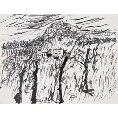 Camp by Sidney Nolan, 1951, ink on paper, sold Jul 2026