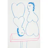 Sidney Nolan, (Two women), crayon on paper