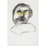 Sidney Nolan, (Bust of a man), crayon on paper