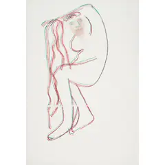 Sidney Nolan, (Woman) c., 1978, crayon on paper