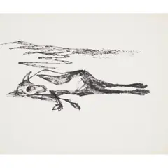 Drought by Sidney Nolan, 1955, ink on paper, sold Jul 2026