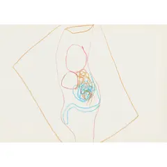 Sidney Nolan, (Organic sculpture), c.1986, crayon on paper