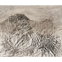 (Ram) by Sidney Nolan, c.1958, mixed media and crayon rubbing on paper, sold Jul 2026
