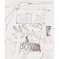Hydra by Sidney Nolan, 1956, ink on paper, sold Jul 2026