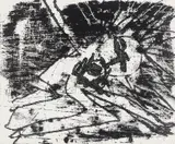 Christ on his Knees by Sidney Nolan, c.1965, transfer drawing on paper, sold Feb 2026