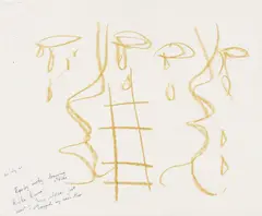 Rusty Drawing, St Kilda by Sidney Nolan, 1961, crayon on paper, sold Feb 2026
