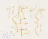 Rusty Drawing, St Kilda by Sidney Nolan, 1961, crayon on paper, sold Feb 2026