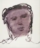 Head by Sidney Nolan, c.1961, mixed media on paper, sold Feb 2026