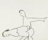 Lovers by Sidney Nolan, c.1965, crayon on paper, sold Feb 2026