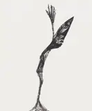 Homage to Giacometti by Sidney Nolan, c.1955, ink on paper, sold Feb 2026