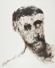 Bearded Man by Sidney Nolan, c.1961, mixed media on paper, sold Feb 2026