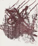 Sidney Nolan, Figure Driving a Cart, c.1965, mixed media on paper
