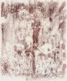 Sidney Nolan, Figure Flying Over Mountains, c.1967, monotype on paper