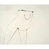 Abstract Figure by Sidney Nolan, 1962, crayon on paper, sold Feb 2026