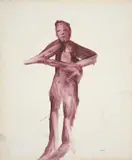 Figure and Child by Sidney Nolan, mixed media on paper, sold Feb 2026