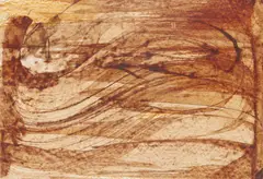 (Simpson Desert) by Sidney Nolan, c.1968, mixed media on paper, sold Feb 2026
