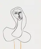 (Sculpture) by Sidney Nolan, 1986, crayon on paper, sold Feb 2026