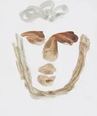 Face by Sidney Nolan, mixed media on paper, sold Feb 2026