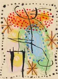 La rame et la roue by Joan Miró, 1960, Farblithografie auf Velin (mittig gefalzt), sold Jun 2017