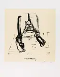 Marlene Dumas, Lonely at the top, 1989, Lithografie über farbigem Fond auf Zerkall (Wasserzeichen)