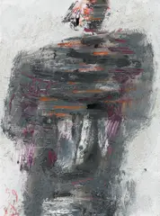 Gustav Deppe, "Turmkopf Hannibal", Mischtechnik auf Holz