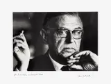 Léon Herschtritt, "Jean Paul Sartre rue Bonaparte", 1961