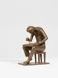 Der Zeichner sitzend by Gerhard Marcks, 1977, Bronze, sold May 2017