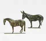 Heide Dobberkau, Konvolut von zwei Skulpturen, Bronze, braun patiniert