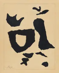 Ohne Titel by Jean Arp, Collage und Bleistift auf Karton, sold May 2017