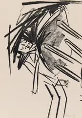 Ohne Titel by Bernhard Blume, 1983, Serie von elf Kohlezeichnungen auf Papier, sold Jun 2017