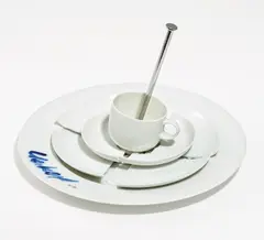 Nagelobjekt I by Günther Uecker, 1973, Porzellangedeck, sold Jun 2017