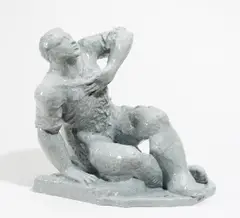 Sitzender Mann by Sandro Chia, Porzellan, sold Jun 2017