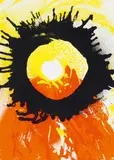 Otto Piene, Ohne Titel, 1974, Farbserigrafie auf leichtem Karton