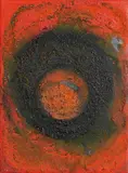 "Crust" by Otto Piene, 1979, Mischtechnik (Öl und Feuer) auf Leinwand, sold May 2017