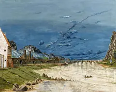Franz Radziwill, Die Elbe bei Pirna, 1928, Öl auf Leinwand