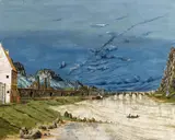 Franz Radziwill, Die Elbe bei Pirna, 1928, Öl auf Leinwand