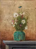 Franz Radziwill, Blumen im grünen Ingwertopf, 1930, Öl auf Holz