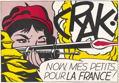 CRAK! by Roy Lichtenstein, 1964, offset lithograph in colors, sold May 2017