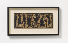 Zu: "Strömend berührt von der Nacht" by Gerhard Altenbourg, Holz, geschnitten., sold May 2017