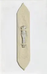 Jürgen Brodwolf, "Boot", 1974, Leinen, Tubenfigur, Wax, Holz, in Objektkasten